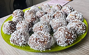 Homemade chocolate truffles