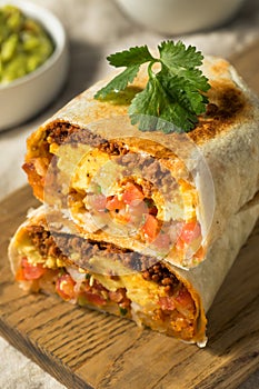 Homemade Chorizo Breakfast Burrito