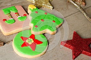 Homemade Christmas cookies. photo