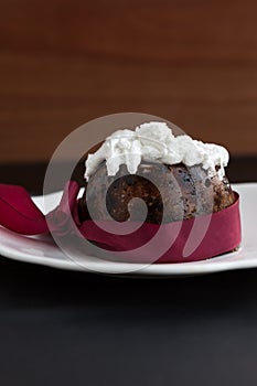 Homemade Christmas pudding