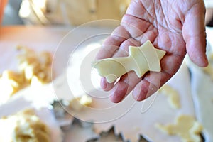 Homemade Christmas star biscuit