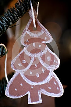 Homemade Christmas Tree Ornament Hanging