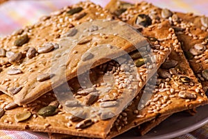 Homemade cockies on a plate. photo