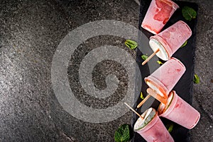 Homemade cocktail popsicles