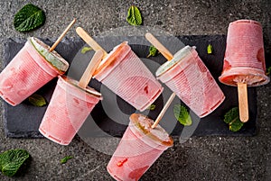 Homemade cocktail popsicles