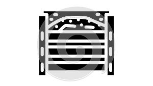 homemade composter glyph icon animation