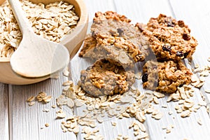 Homemade cookie with oat flakes