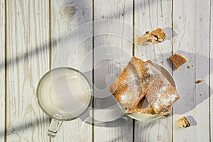 Homemade cookies with chocolate, nuts on a wooden background