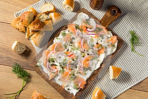 Homemade Cream Cheese Lox Bagel Board