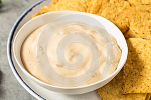 Homemade Creamy White Queso Dip