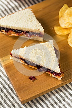 Homemade Crustless Peanut Butter and Jelly Sandwich