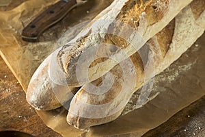 Homemade Crusty French Bread Baguette