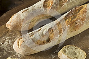 Homemade Crusty French Bread Baguette