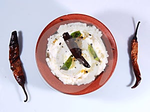 Homemade curd rice South Indian food