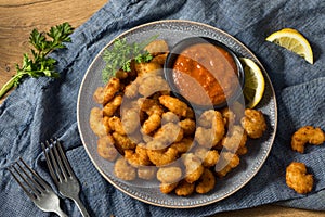 Homemade Deep Fried Popcorn Shrimp