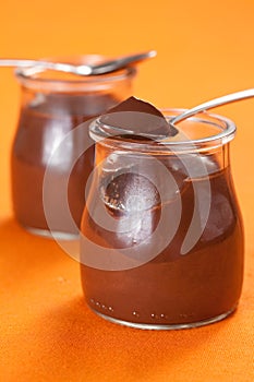 Homemade dessert chocolate mousse