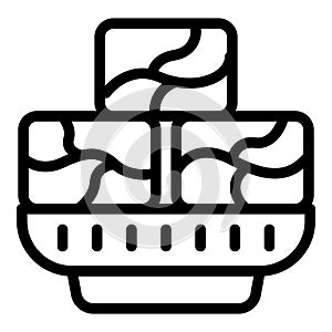 Homemade dolma icon outline vector. Meat filled dolmades
