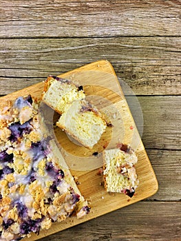 Homemade dough cake with fruit