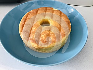 Homemade Doughnut-shaped butter cake.