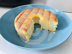 Homemade Doughnut-shaped butter cake.