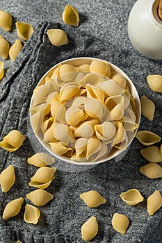 Homemade Dry Raw Conchiglie Pasta