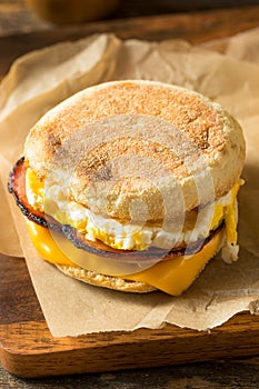 Homemade Egg English Muffin Sandwich photo