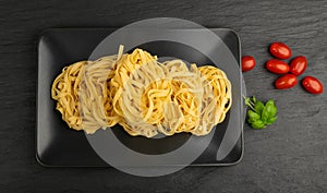 Homemade Egg Pasta Tagliatelle, Raw Nest Noodles