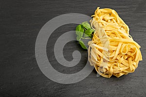 Homemade Egg Pasta Tagliatelle, Raw Nest Noodles
