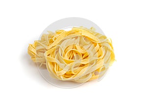 Homemade Egg Pasta Tagliatelle, Raw Nest Noodles