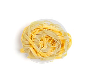 Homemade Egg Pasta Tagliatelle, Raw Nest Noodles