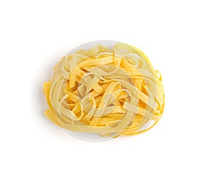 Homemade Egg Pasta Tagliatelle, Raw Nest Noodles