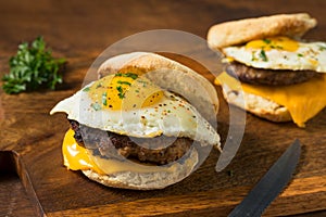 Homemade Egg Sausage Muffin Sandwich