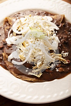 Homemade Enfrijoladas mexican food