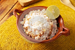 Homemade Esquites Mexican food