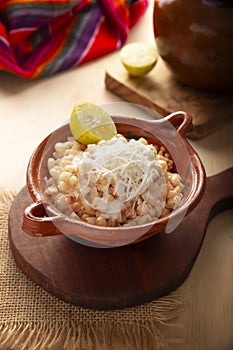 Homemade Esquites Mexican food recipe photo