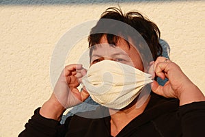 Homemade face mask for onetime use