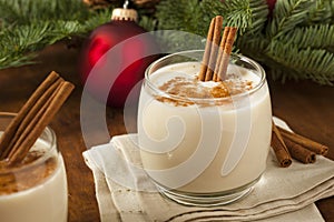 Homemade Festive Cinnamon Eggnog