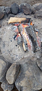 A homemade firepit