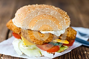 Homemade Fish Burger