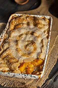 Homemade Flakey Peach Cobbler