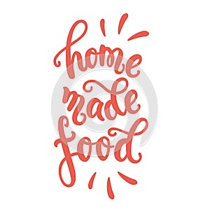 Homemade food lettering