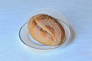 Very tasty and beautiful rye bread with coriander photo