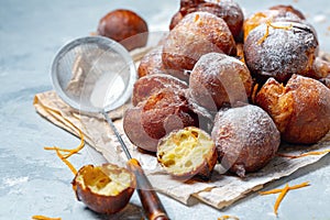 Homemade French doughnuts Beignet