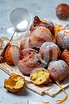 Homemade French doughnuts Beignet