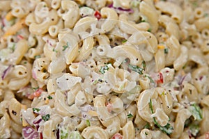 Homemade fresh macaroni salad