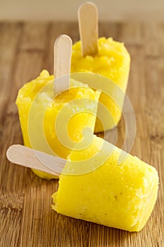 Homemade Fresh Pureed Fruit Frozen Popsicles