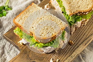 Homemade Fresh Tuna Salad Sandwich