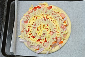 homemade fresh uncook pizza