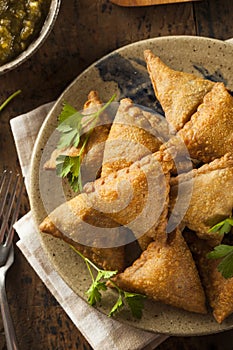 Homemade Fried Indian Samosas