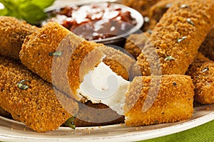 Homemade Fried Mozzarella Sticks